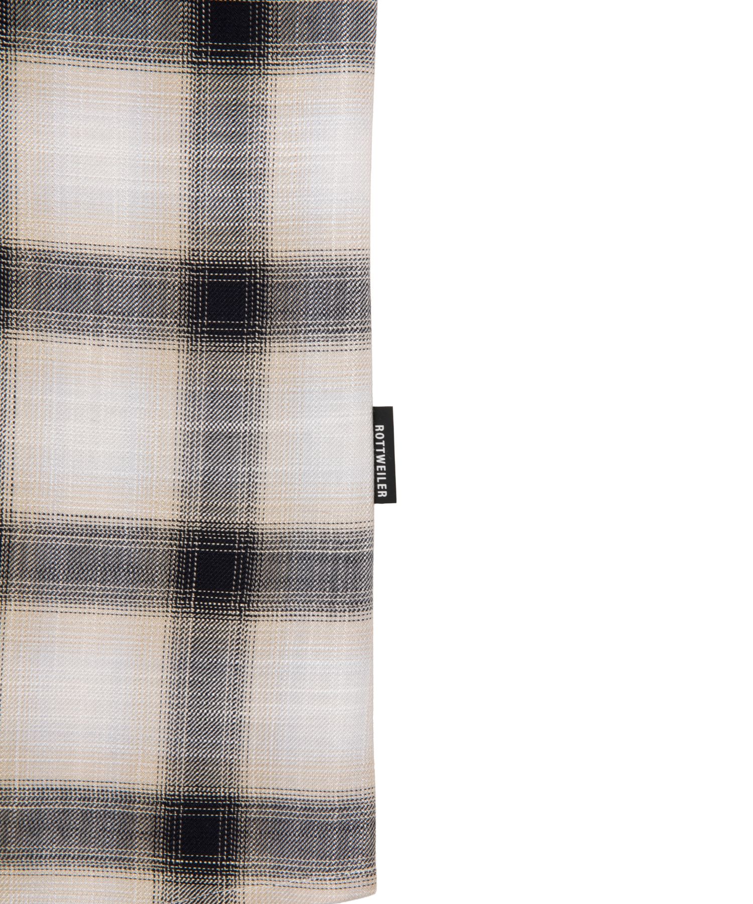 R9 OMBRE CHECK SHIRT (BEIGE) / オンブレチェック オープン カラー シャツ