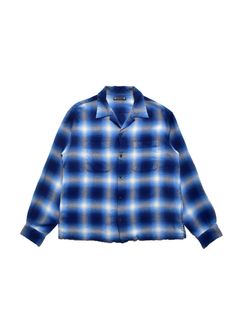 R.Flannel Ombre Open Collar SH (BPT) / オンブレチェック オープンカラーシャツ