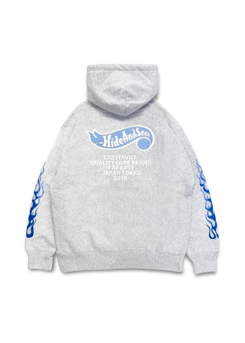 ×CARSERVICE HOODED SWEAT SHIRT (H-GRAY) / カーサービス スウェット パーカー