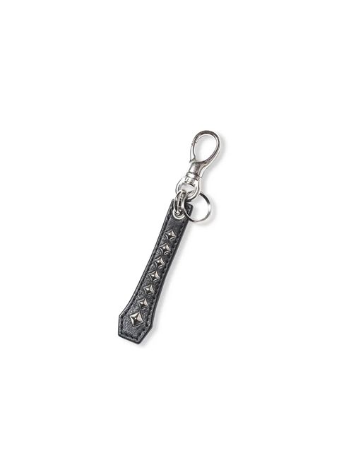 STUDS LEATHER ASSORT KEY RING <TYPE 1 > (BLACK A) / スタッズ レザー キーリング