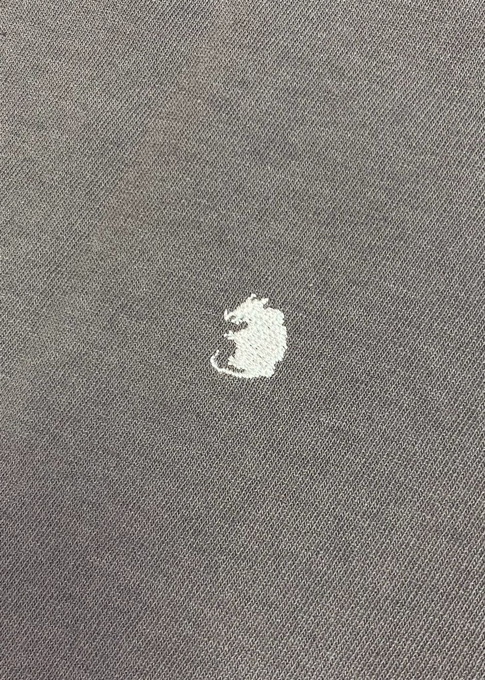 CIRCLE POCKET TEE BACK PRINT (CHARCOAL) / サークルロゴ ポケット Tシャツ