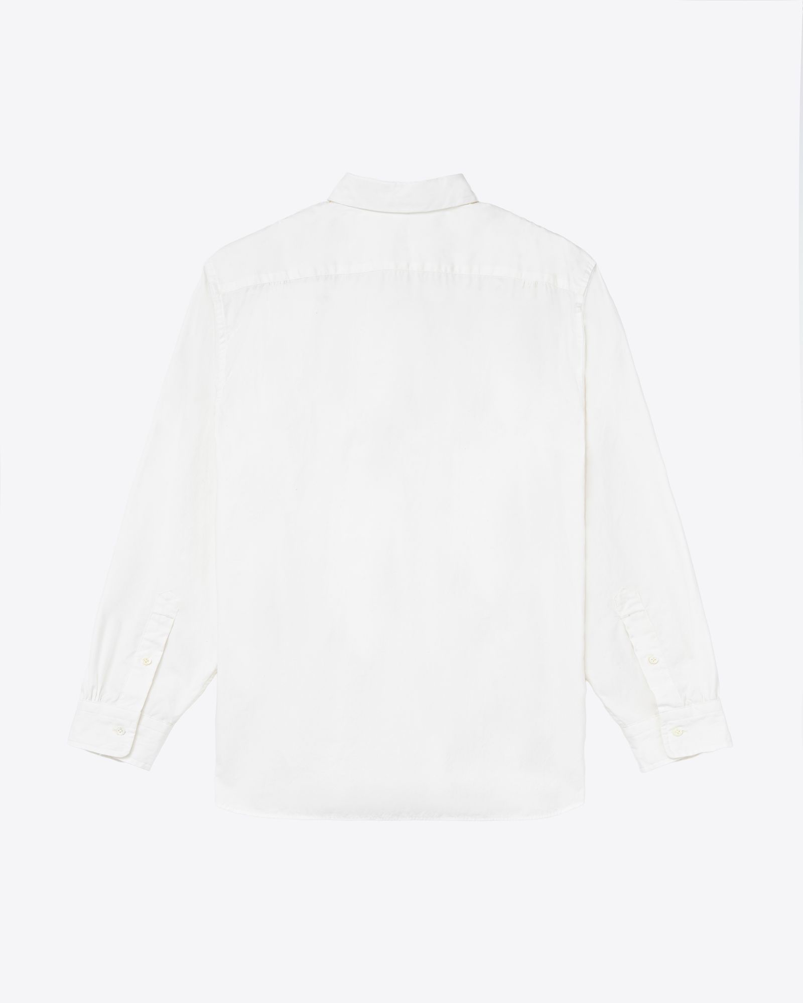 L/S LONG POINT COLLAR SHIRT "LYNCH" (WHITE) / オックスフォード レギュラーカラー シャツ