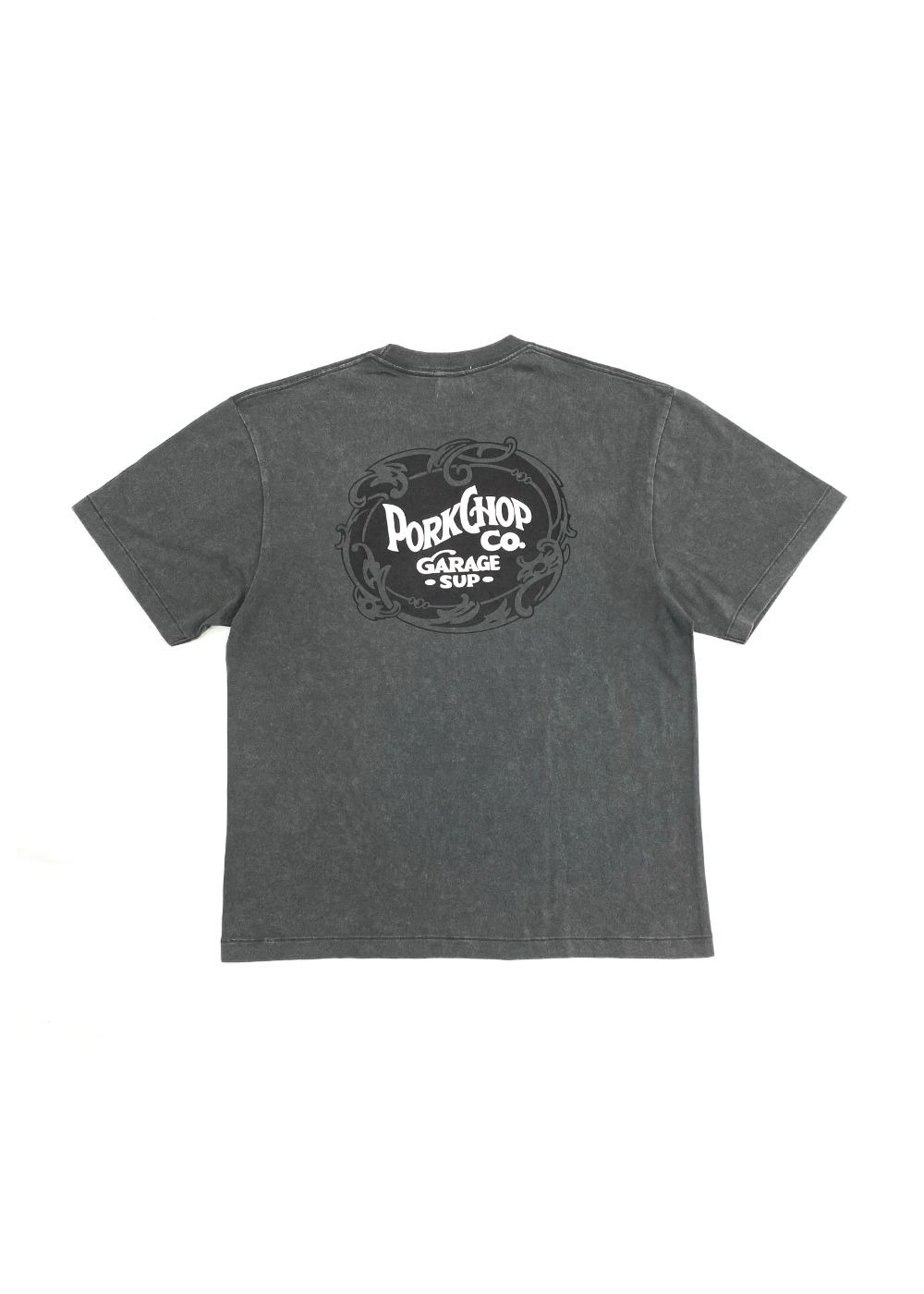 F LEAF LOGO TEE (FADE GRAY) / リーフ ロゴ Tシャツ