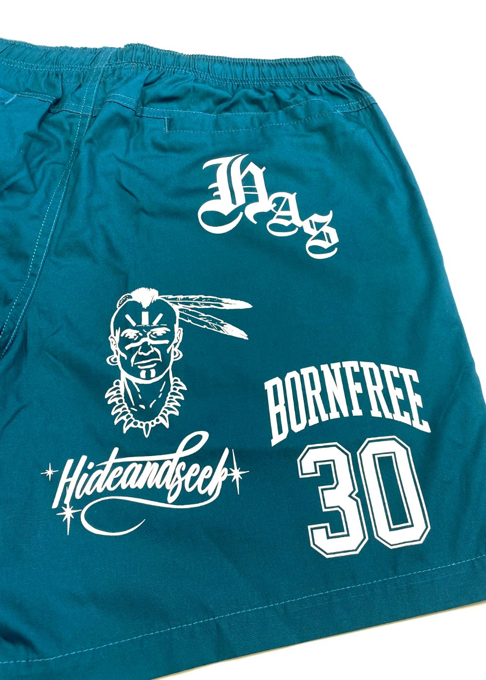 Cursive Logo Beach Short (GREEN) / プリント イージーショーツ