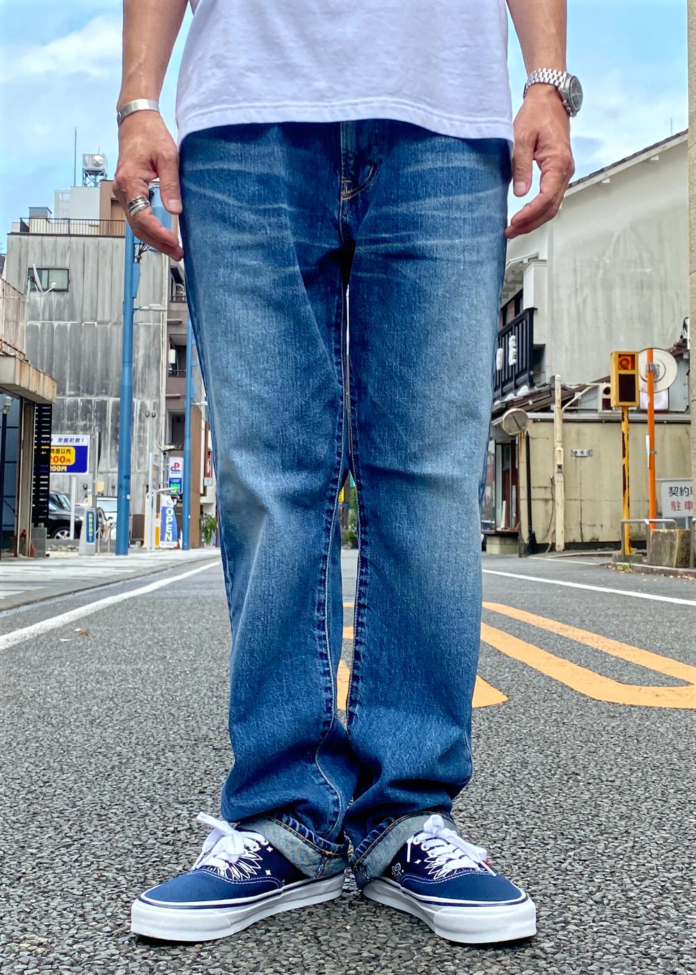 VINTAGE WASH DENIM PANTS (GRAY) / ヴィンテージ ウォッシュ デニム パンツ