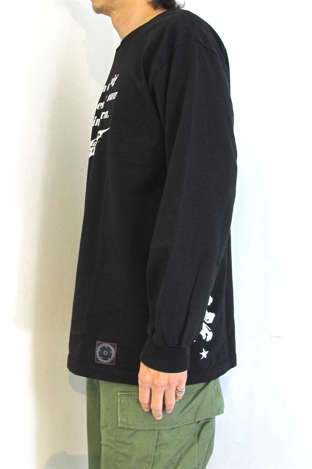 PRINT L/S TEE (×MASSES) (BLACK) / マシス コラボレーション プリントロンT