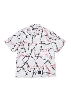 ×MASSES SHIRT S/S EL WIRE (GRAY) / マシス コラボレーション シャツ