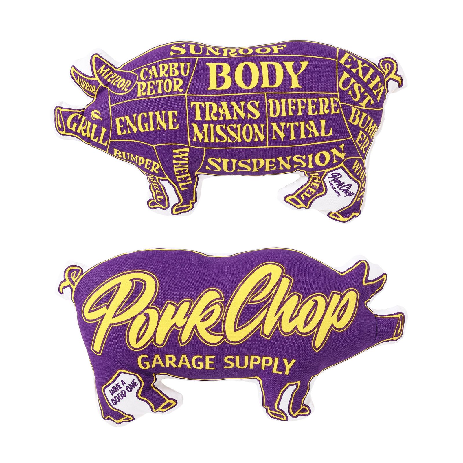 PORKCHOP GARAGE SUPPLY - PORK CUSHION (PURPLE×ORANGE