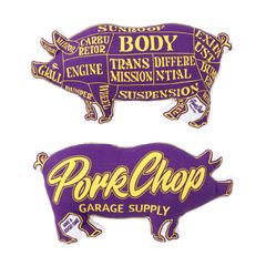 【ラスト1点】PORK CUSHION (PURPLE×ORANGE) / ポーククッション