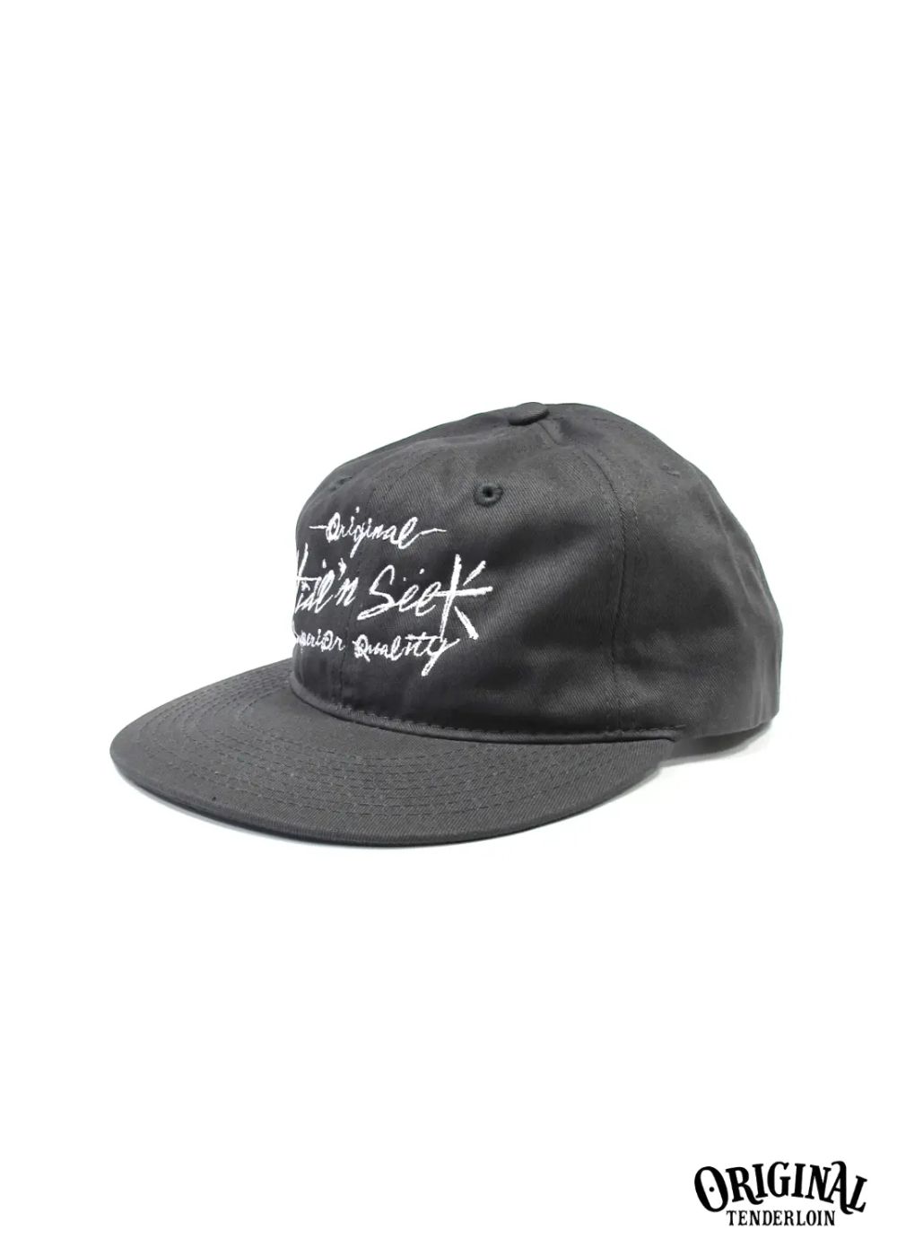 ×TENDERLOIN TWILL CAP (CHARCOAL GRAY) / テンダーロイン コラボロゴ刺繍キャップ