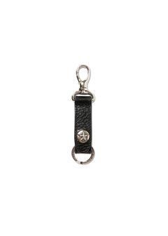 SILVER STAR CONCHO LEATHER KEY RING (BLACK) / シルバー スター コンチョ レザー キーリング