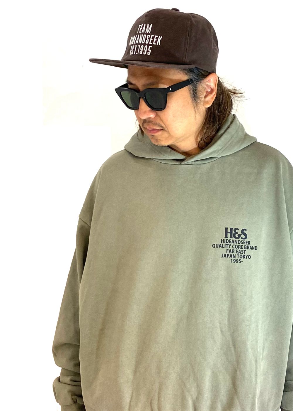 【ラスト1点】1995 OX Baseball CAP (Washed) (BROWN) / ロゴ刺繍 ダッドキャップ