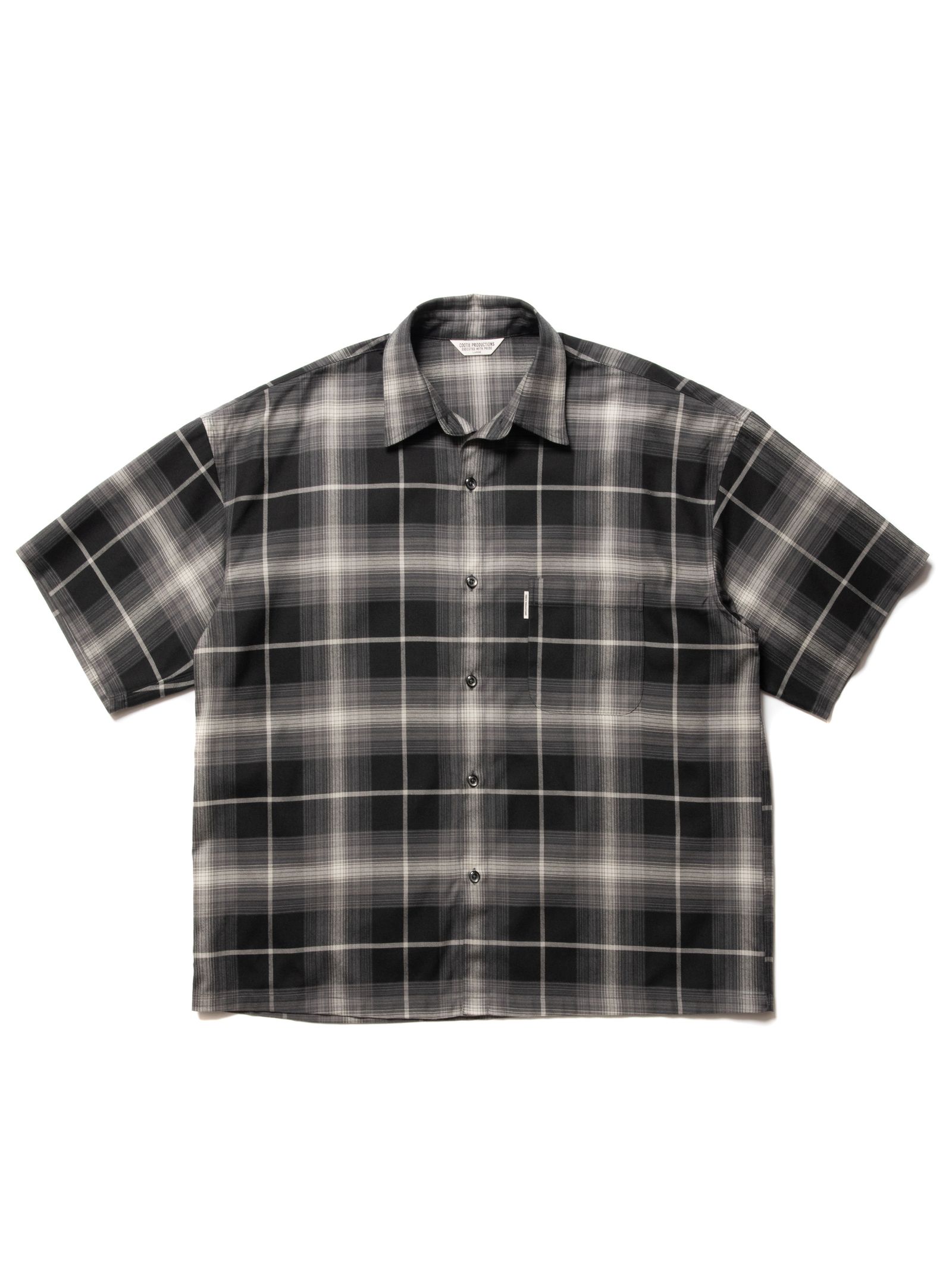 COOTIE PRODUCTIONS - R/C Ombre Check S/S Shirt (BLACK) / オンブレ