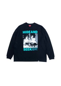 Burn L/S Tee (BLACK×GREEN) / フォト プリント ルーズフィット ロングスリーブ Tシャツ