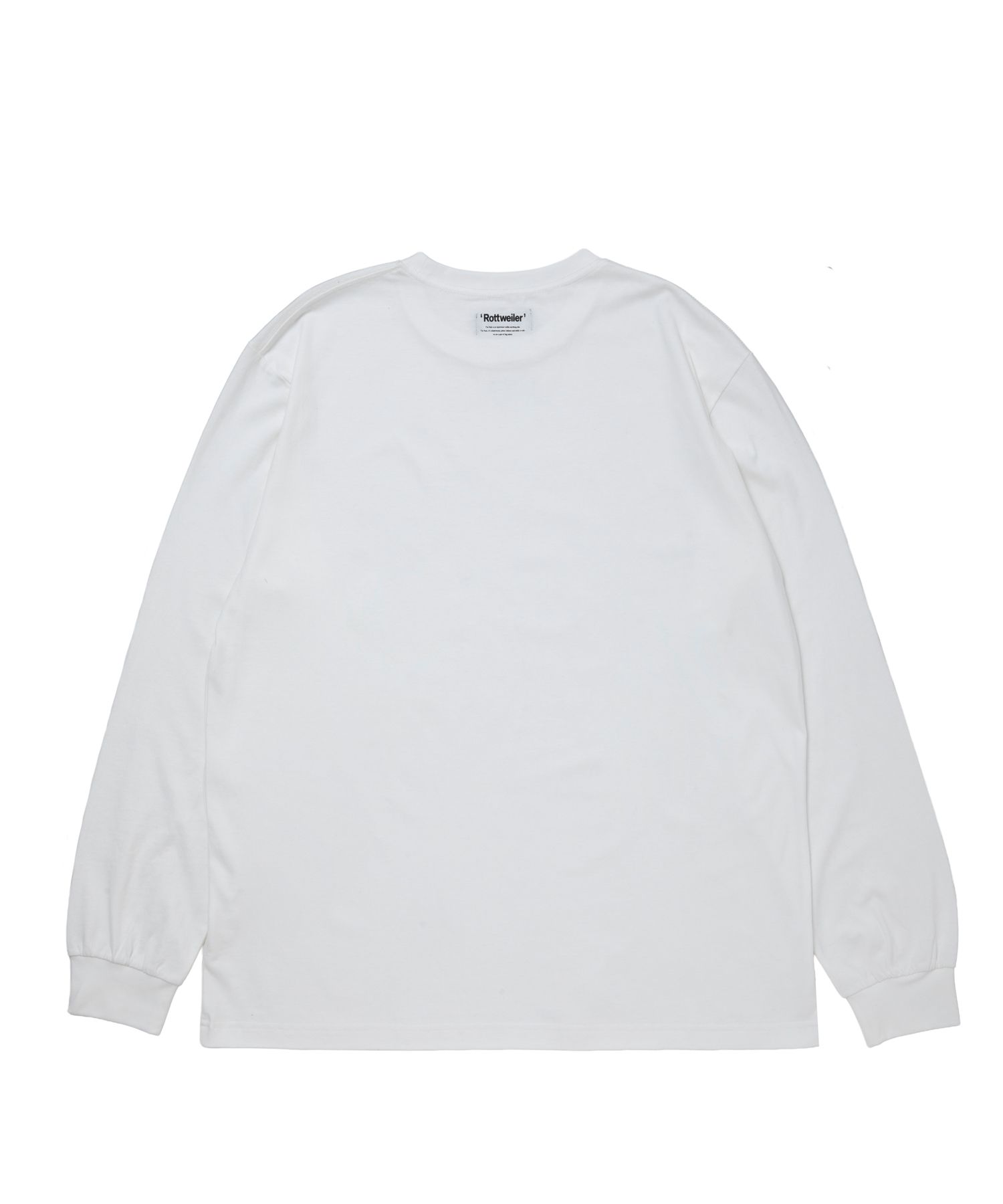 R9 BASIC LS TEE (WHITE) /  オリジナル ロゴプリント Tシャツ