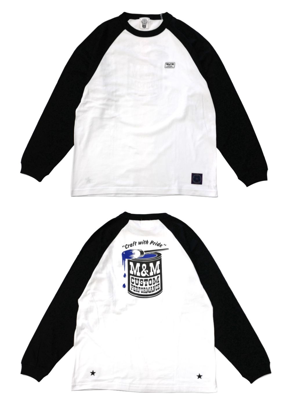 【新品】M\u0026M カスタムパフォーマンス ボーターTシャツ BLACK×WHITE