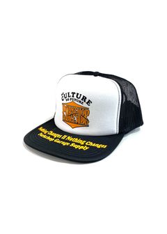 WAVE LOGO MESH CAP (BLACK×WHITE) / プリント メッシュキャップ