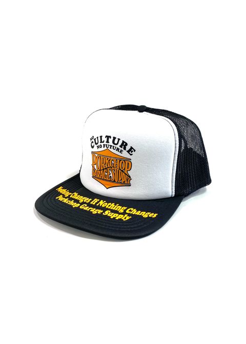 WAVE LOGO MESH CAP (BLACK×WHITE) / プリント メッシュキャップ
