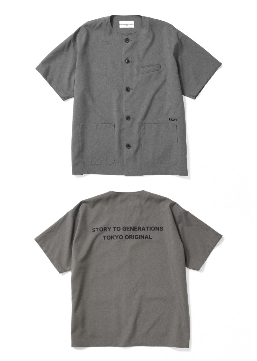【ラスト1点】REGIMENT SHIRT (GRAY) / ベースボール シャツ