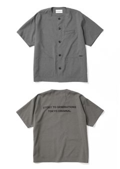 【ラスト1点】REGIMENT SHIRT (GRAY) / ベースボール シャツ