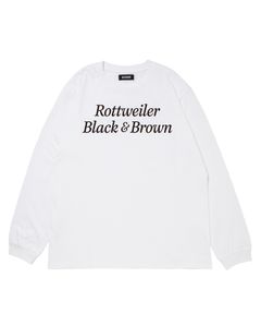 R9 B&B LS TEE (WHITE) /  オリジナル ロゴプリント ロングスリーブ Tシャツ