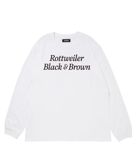 R9 B&B LS TEE (WHITE) /  オリジナル ロゴプリント ロングスリーブ Tシャツ