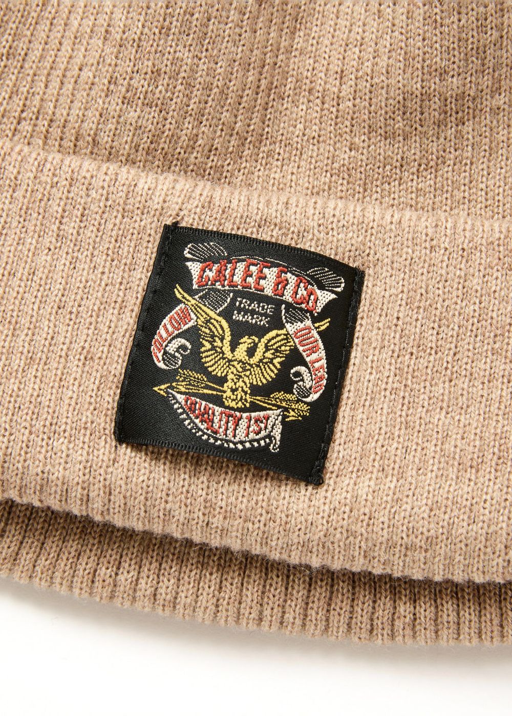 【ラスト1点】A/W HEATHER KNIT CAP (BEIGE) / アクリル ウール ニットキャップ