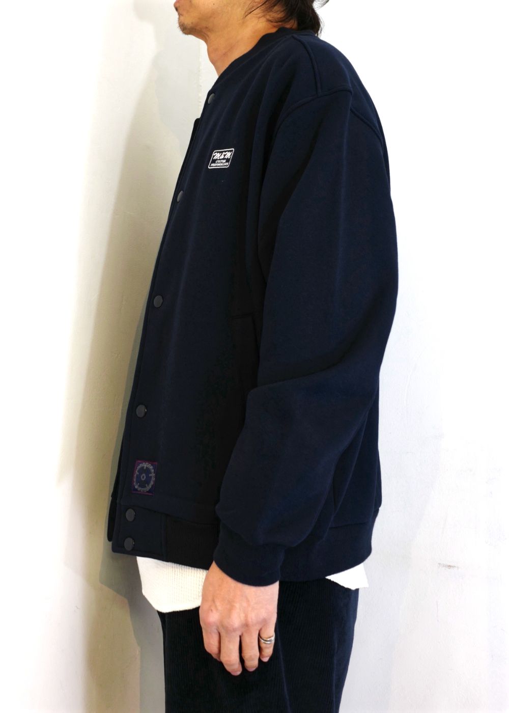 M&M CUSTOM PERFORMANCE - LOOSE FIT SWEAT SNAP JACKET (NAVY