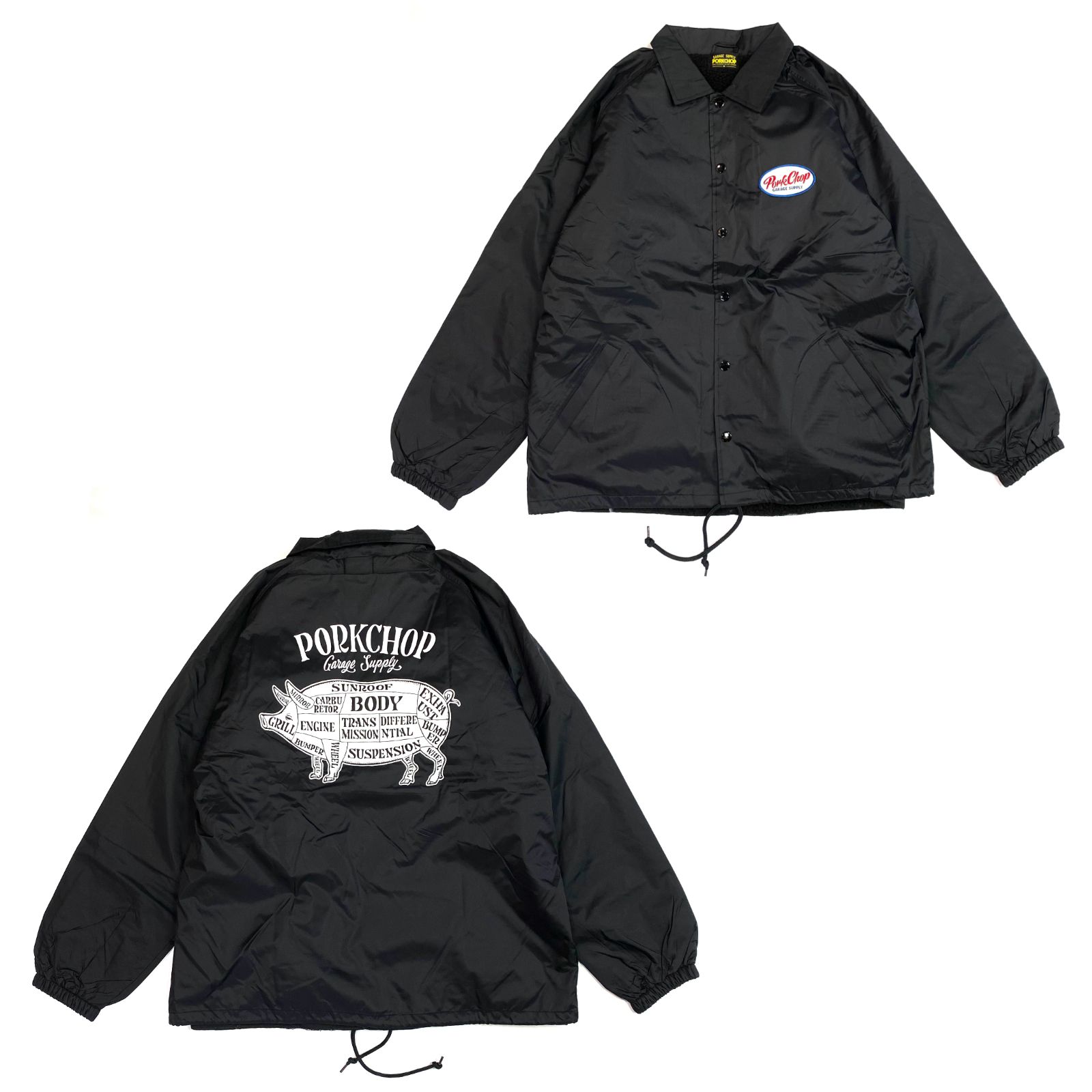 PORKCHOP GARAGE SUPPLY - BOA COACH JKT (KHAKI) / ボアインナー コーチジャケット | LOOPHOLE