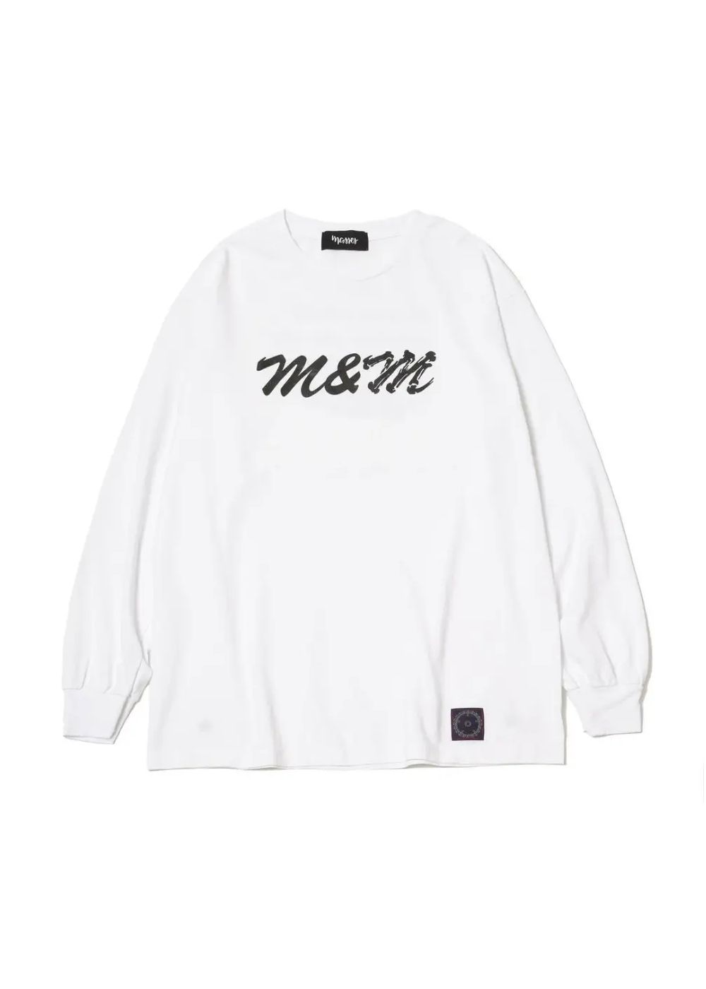 PRINT L/S TEE (×MASSES) (WHITE) / マシス コラボレーション プリントロンT