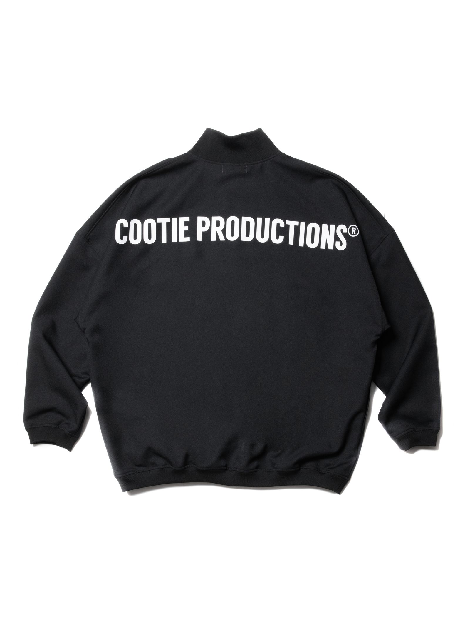 COOTIE PRODUCTIONS - Polyester Twill Half Zip L/S Tee (BLACK 
