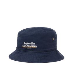 SURF ACADEMY HAT (NAVY) / ロゴ刺繍 バケット ハット。