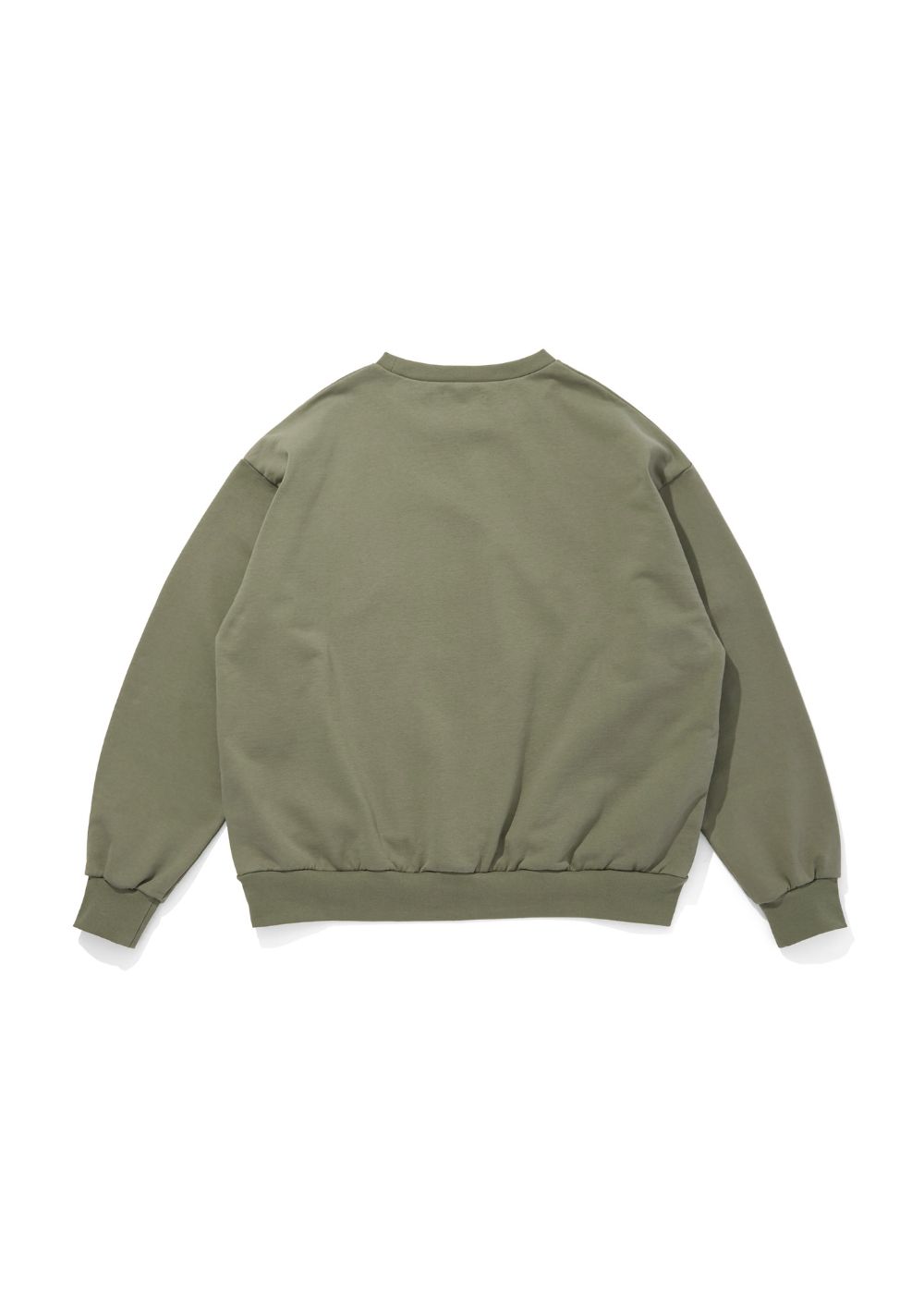 【ラスト1点】College Sweat Shirt (OLIVE DRAB) / オリジナル セットアップ クルーネック スウェット / セットアップ可能