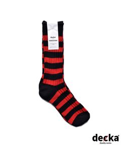 ×decka Border Rib SOX (RPT) / デッカ コラボ ボーダー ソックス