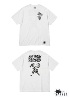 ×MASSES T-SHIRT SQUAD (WHITE) / マシス コラボレーション プリントT