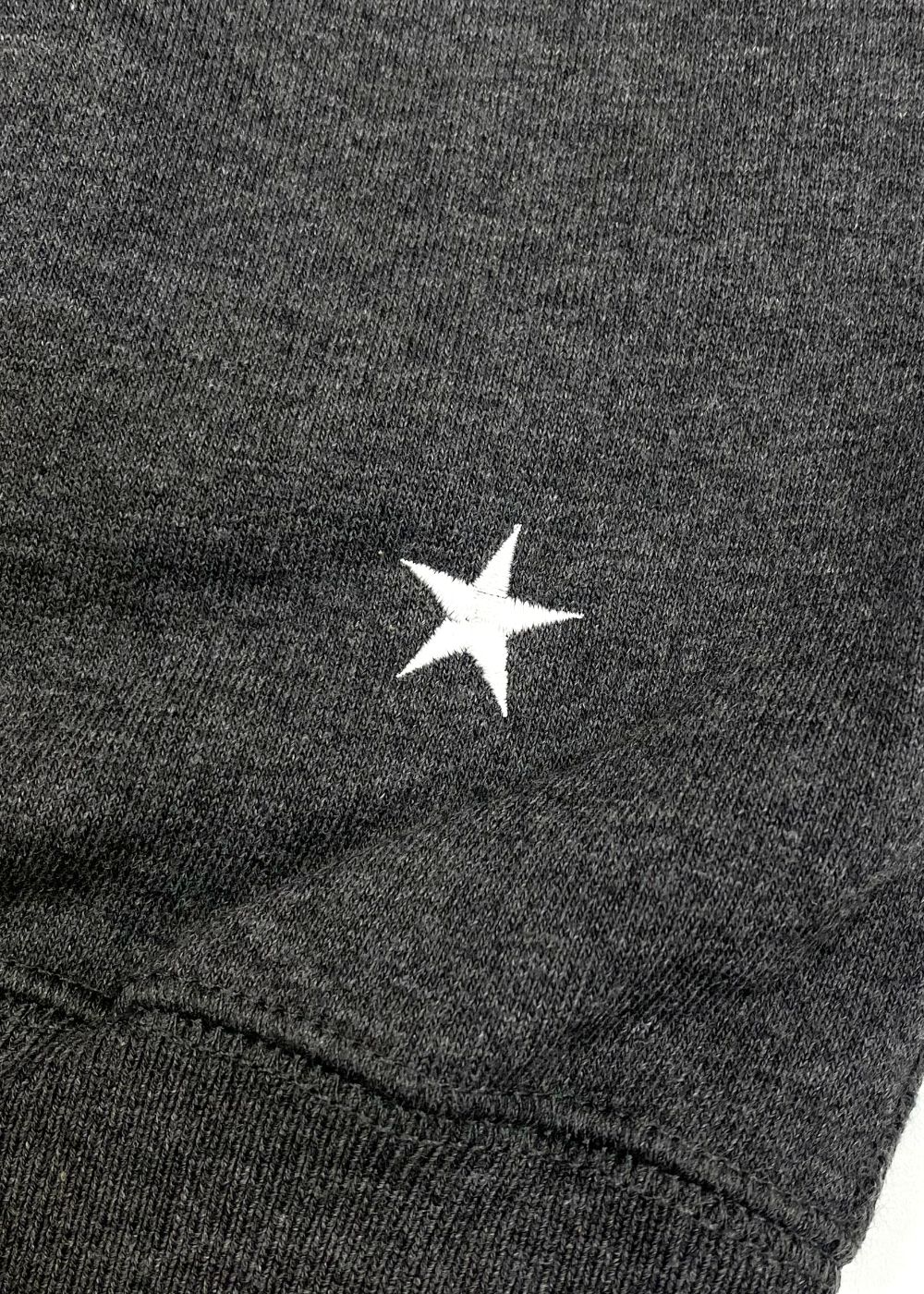 【ラスト1点】ZIP HOODIE (CHARCOAL) / プリント スウェット ジップ パーカー