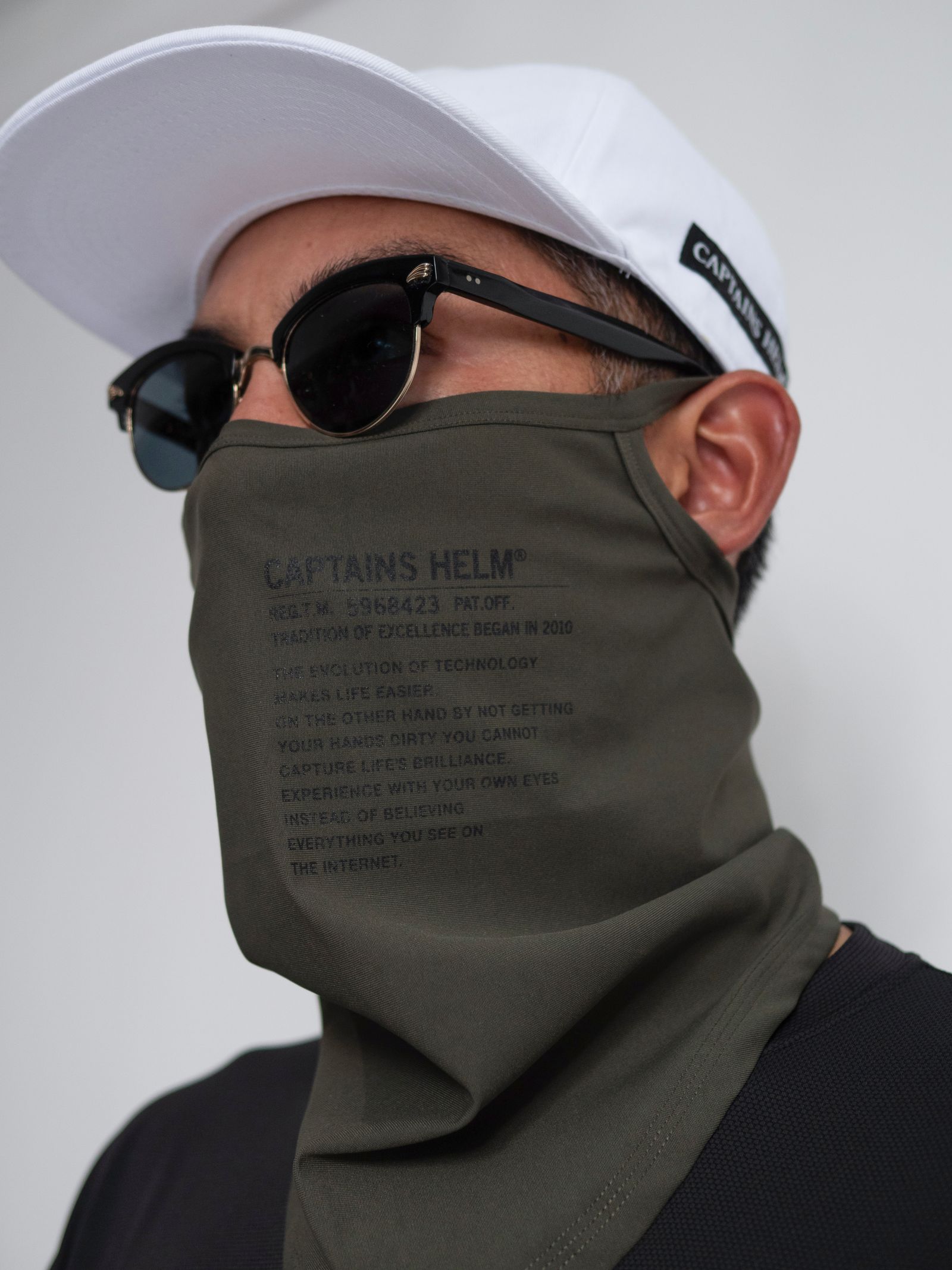 CAPTAINS HELM - D.C.U.S. TECH FACE COVER (OLIVE DRAB) / テック