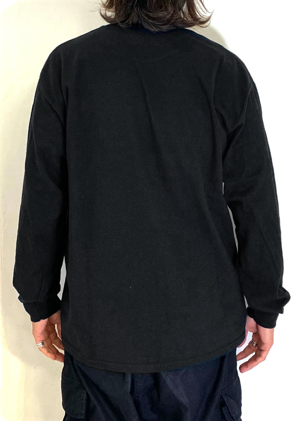 Cursive Logo L/S Tee (BLACK) / ロゴプリント ロングスリーブ Tシャツ