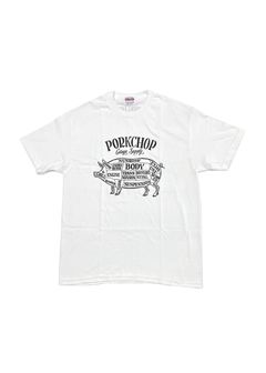 PORK FRONT TEE 25 (WHITE) / ポーク フロント ロゴ Tシャツ