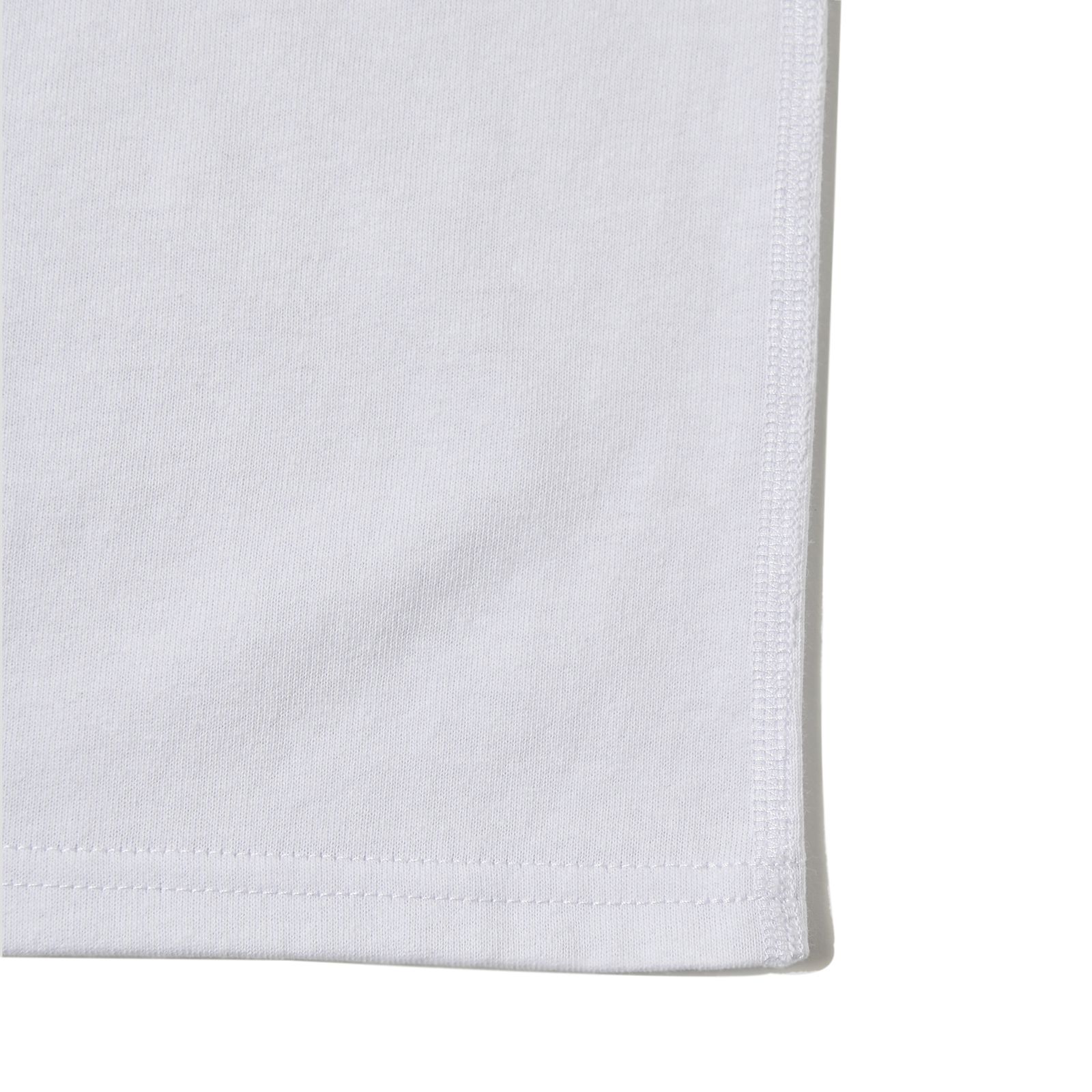 アウトライン刺繡S/S TEE (WHITE)