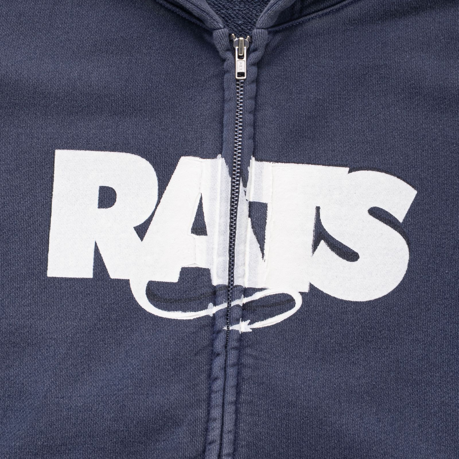 PIGMENT DYED ZIP HOODIE (NAVY) / ピグメントダイ ジップ スウェット パーカー