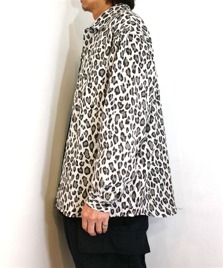 ROTTWEILER - R9 LEOPARD L/S SHIRT (BEIGE) / レオパード オープン 
