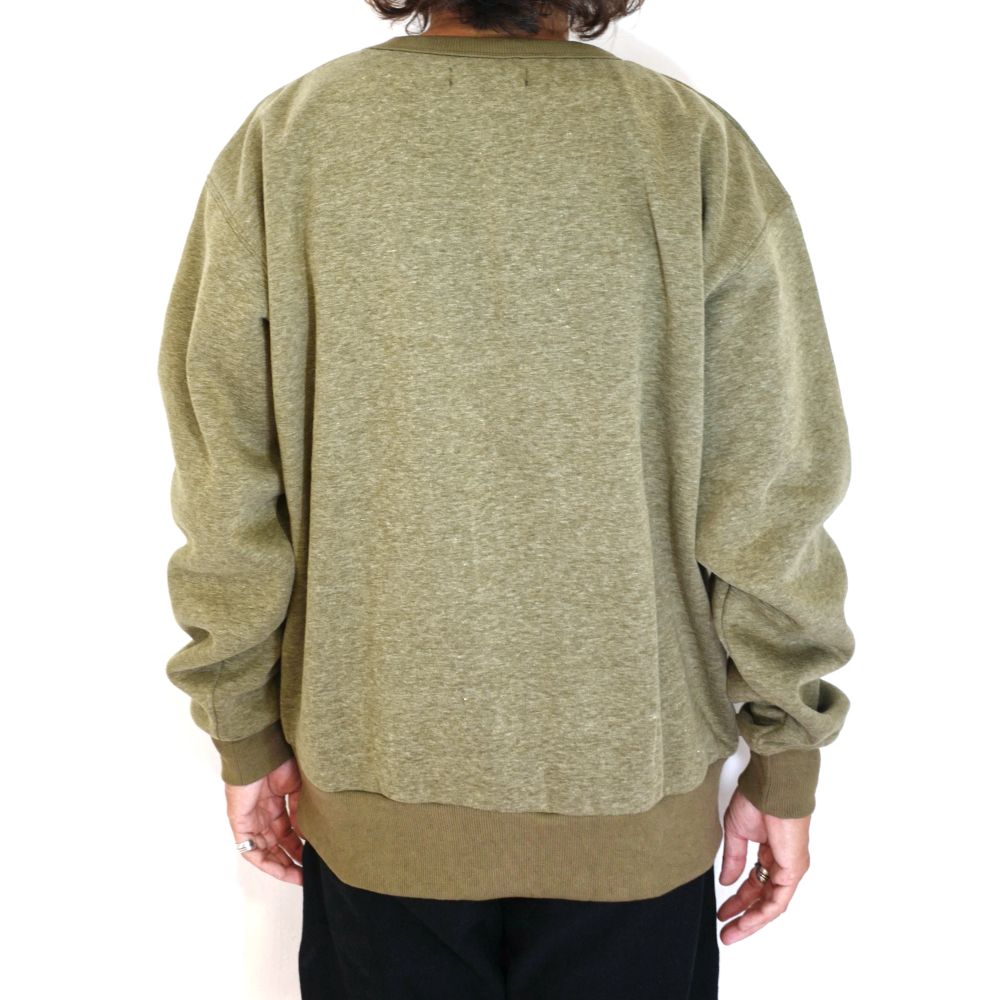 【ラスト1点】裏起毛クルーネック (KHAKI)