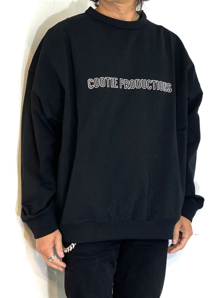 COOTIE PRODUCTIONS - Polyester Ripstop Jersey Crew (BLACK 