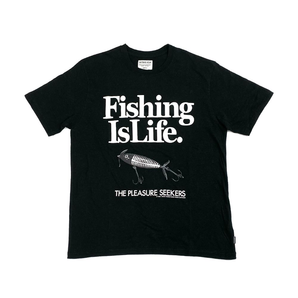 FISHING LIFE VINTAGE TEE (BLACK) / フィッシングライフ ヴィンテージ Tシャツ