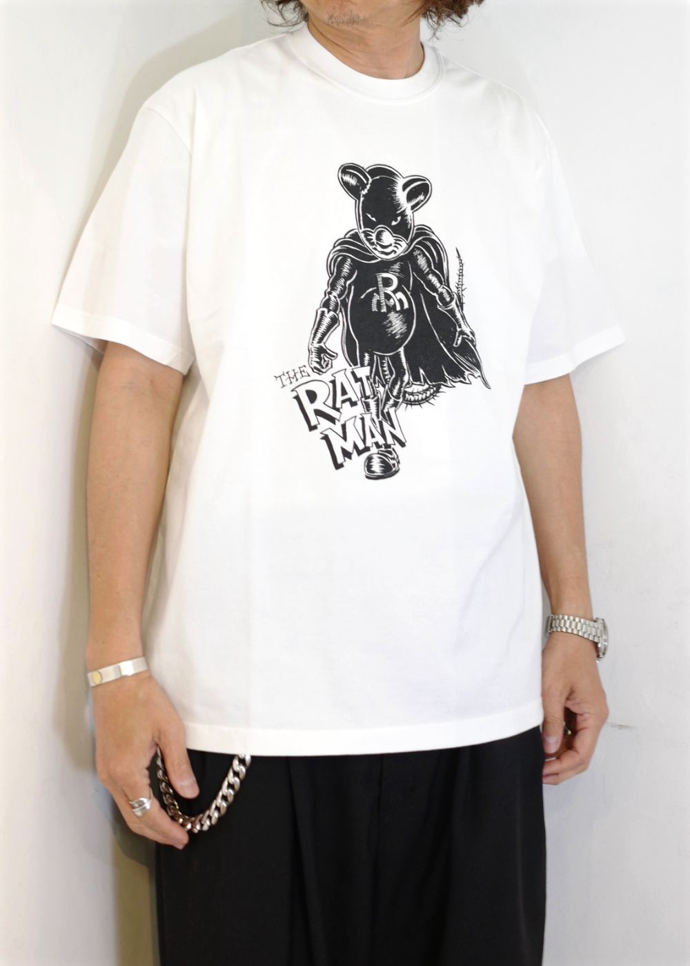 RATMAN TEE (WHITE) / ラットマンT