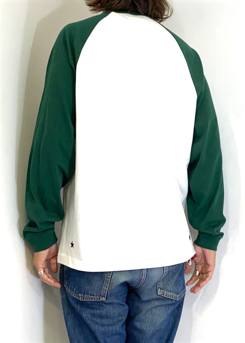 RAGLAN TEE (WHITE×IVY GREEN) / ラグラン ロングスリーブ Tシャツ
