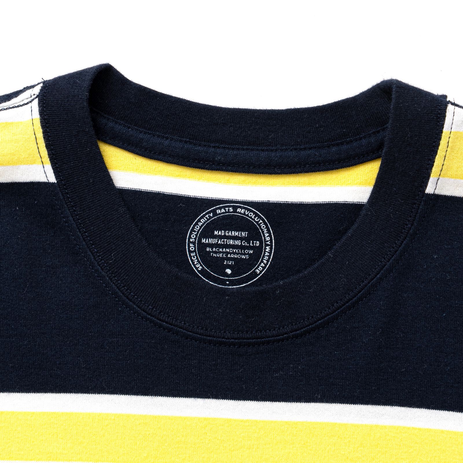 BORDER TEE (NAVY×YELLOW) / ボーダー Tシャツ