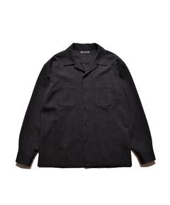 【ラスト1点】Salt'n Peppar Wool Open Collar L/S SH (CGR) / ソルトアンドペッパー ウール オープンカラーシャツ