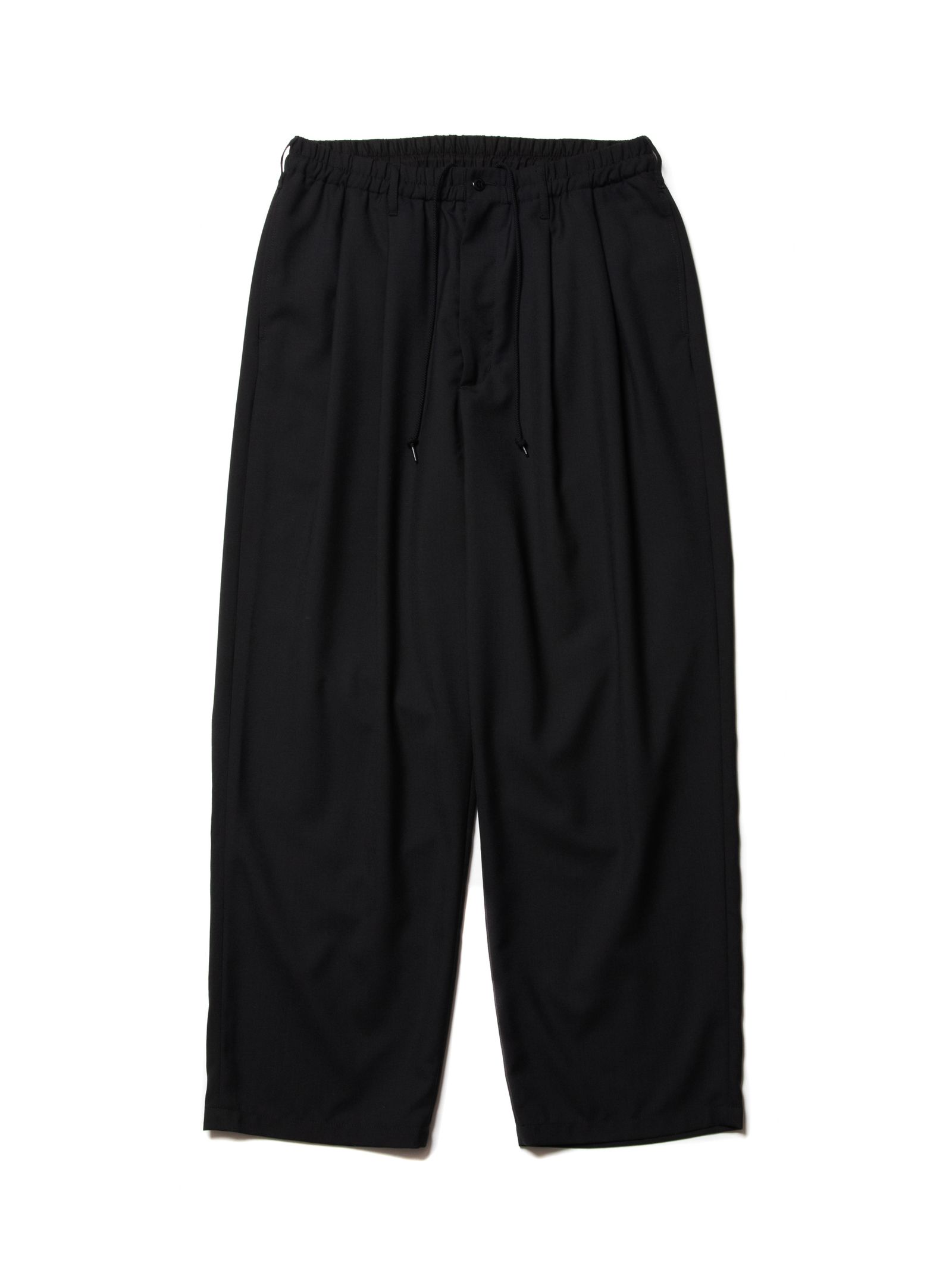 COOTIE PRODUCTIONS - T/W 2 TUCK EASY PANTS (BLACK) / ポリウール